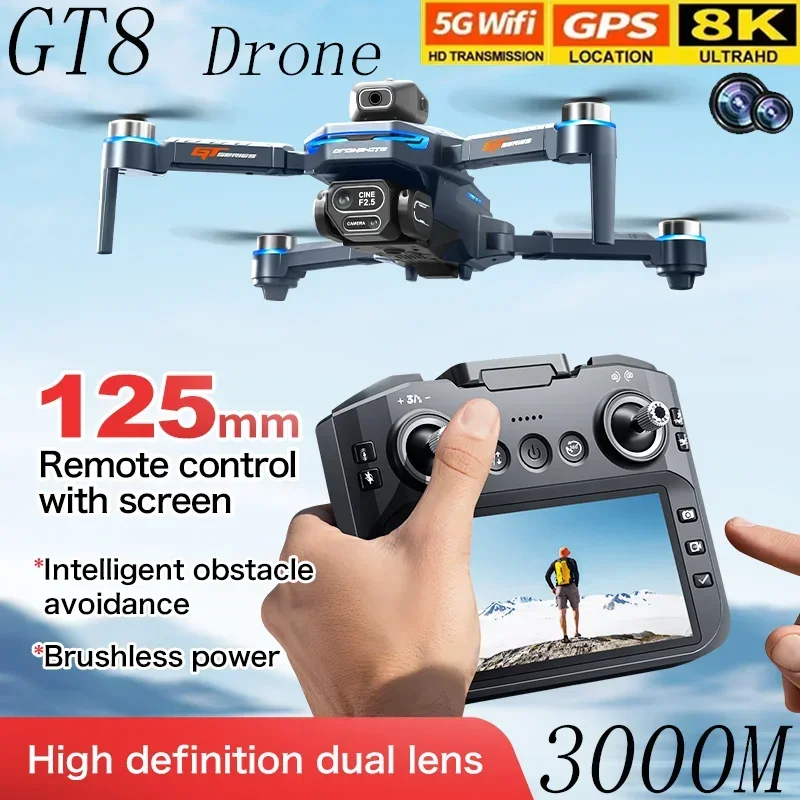 Dji Mini Drone - GT8 Drone Obstakelvermijdende Band met 4,3-inch