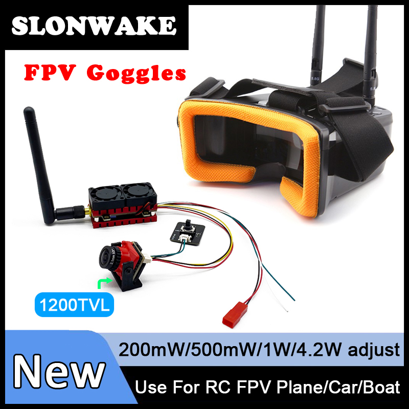 Goggles Fpv - SLONWAKE 5.8G 48CH 4.2W VTX-zender met