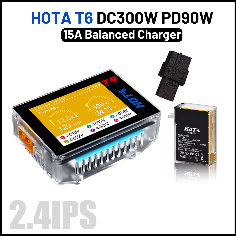 Balance Charger Rc - Hota T6 300W Intelligente Oplader 15a