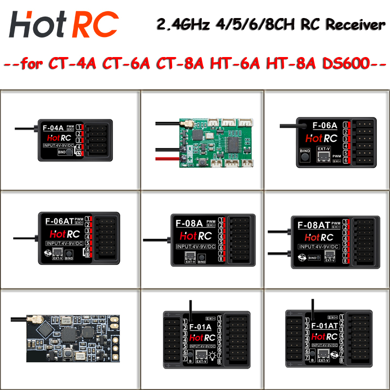 Radio Transmitter 2.4Ghz - HOTRC 2,4 Ghz Ontvangers F-01A F-10AT