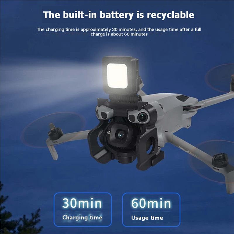 Dji Mini Drone - DT98 Drone Nachtvluchtlamp Bovenmontage LED-zoeklicht Navigatielamp