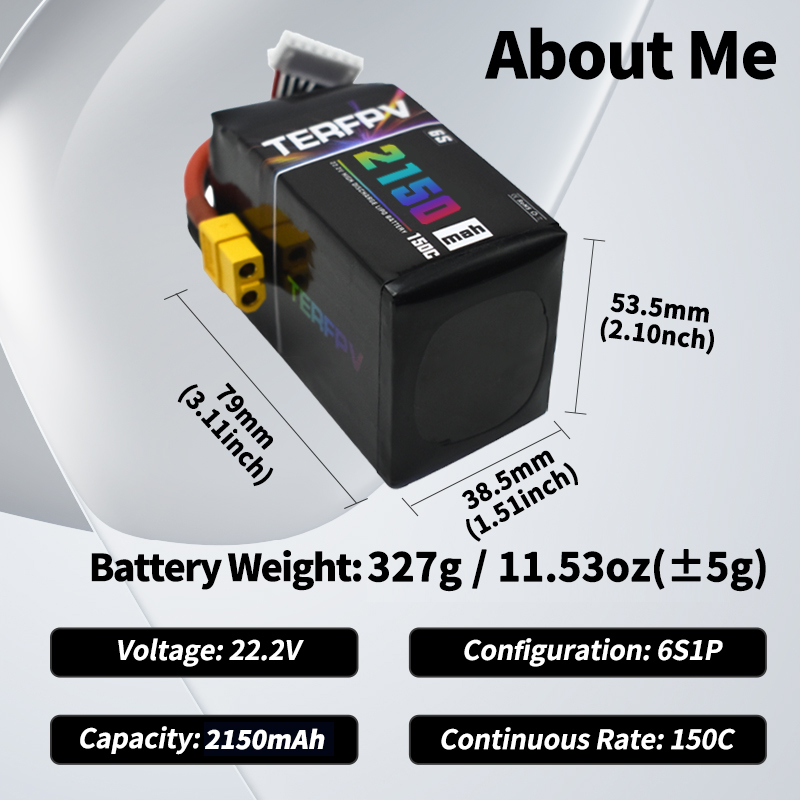 TERFPV Lipo Batterij 6S 22.2V  - Lipo Battery 6S recensie en prijs