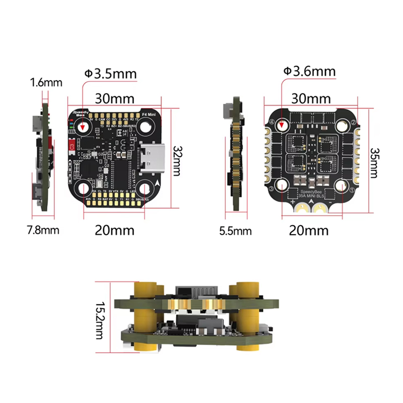 SpeedyBee F4 MINI Flight Contr - F405 Flight Controller recensie en prijs