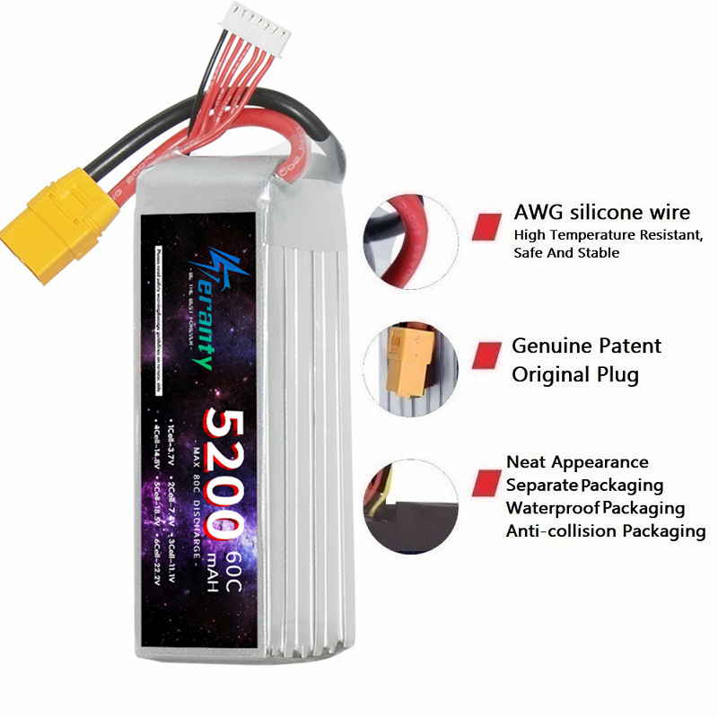 6S 5200Mah Lipo Batterij 22.2V - Lipo Battery 6S recensie en prijs