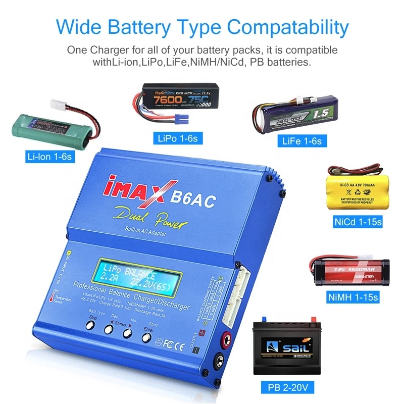 IMAX B6AC RC Lader 80W 6A 2-6S - Lipo Battery 6S recensie en prijs